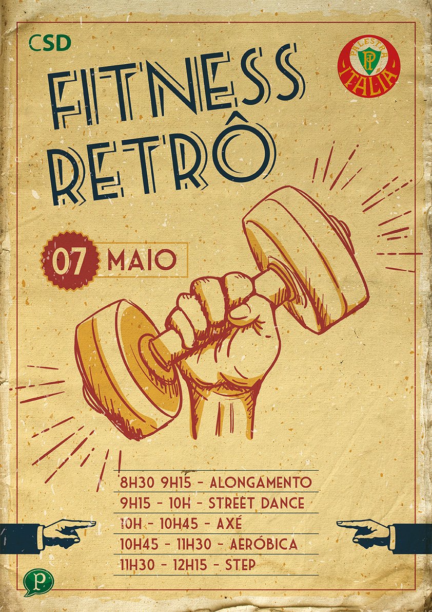 Palmeiras promove aula ‘Fitness Retrô’, com músicas dos anos 90, para associados