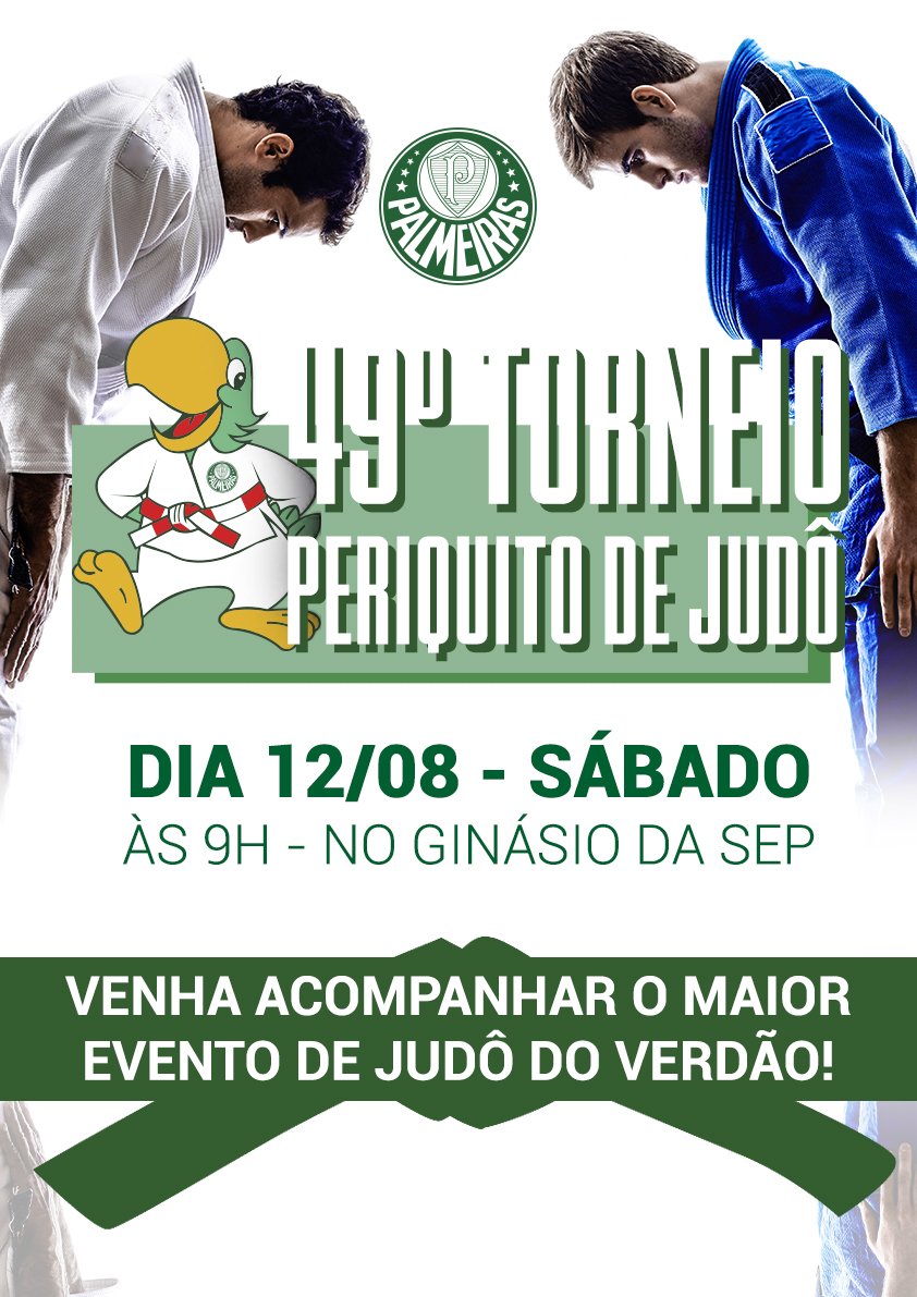 Palmeiras promove a 49ª edição do Torneio Periquito de Judô no ginásio do clube