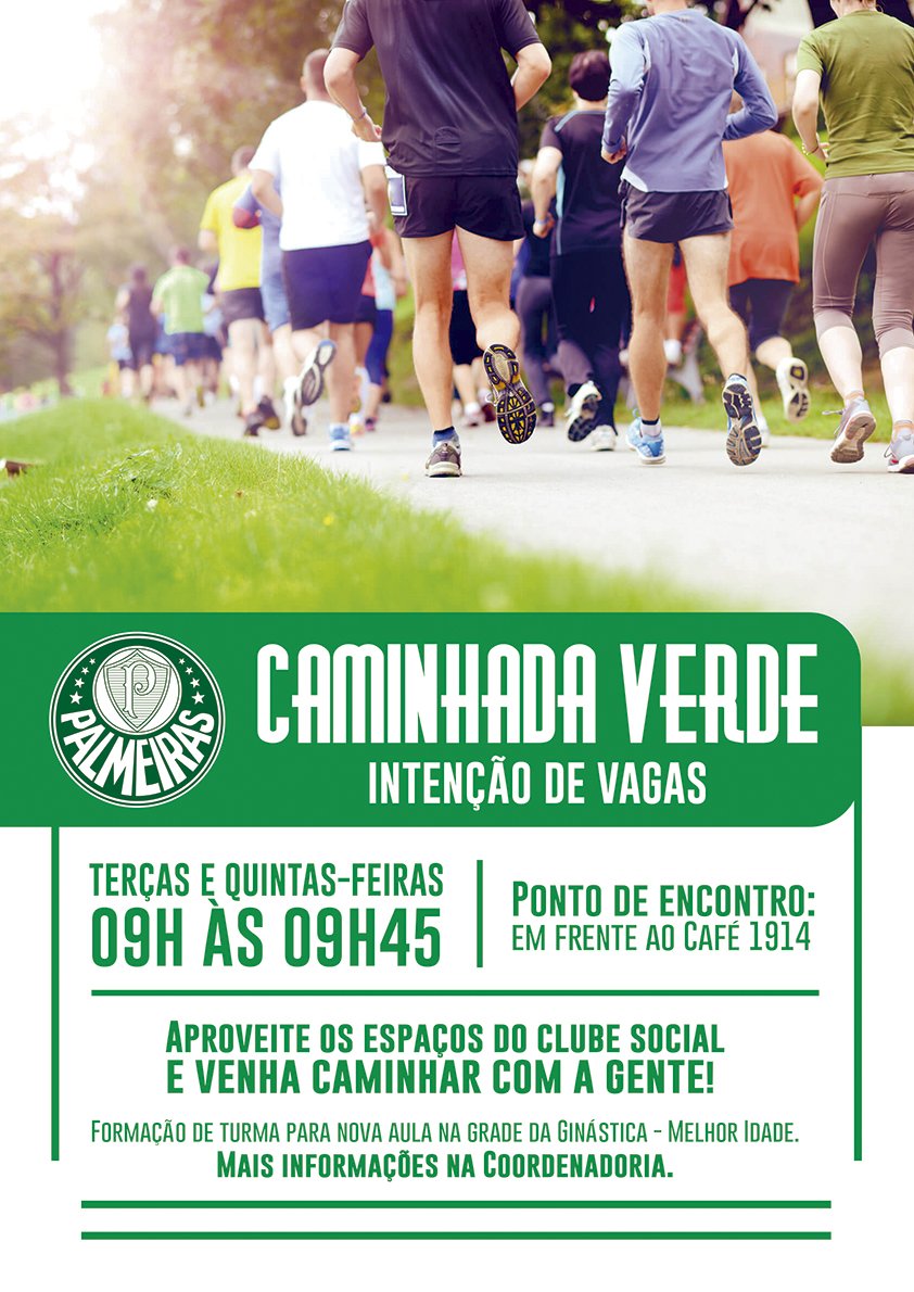 Inscreva-se na nova turma de caminhada para a terceira idade no Palmeiras!