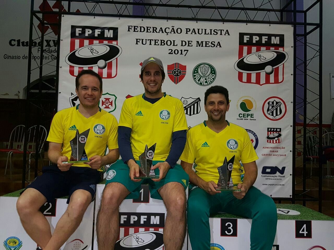 Palmeiras faz dobradinha campeã no 2º Torneio Aberto de Futebol de Mesa