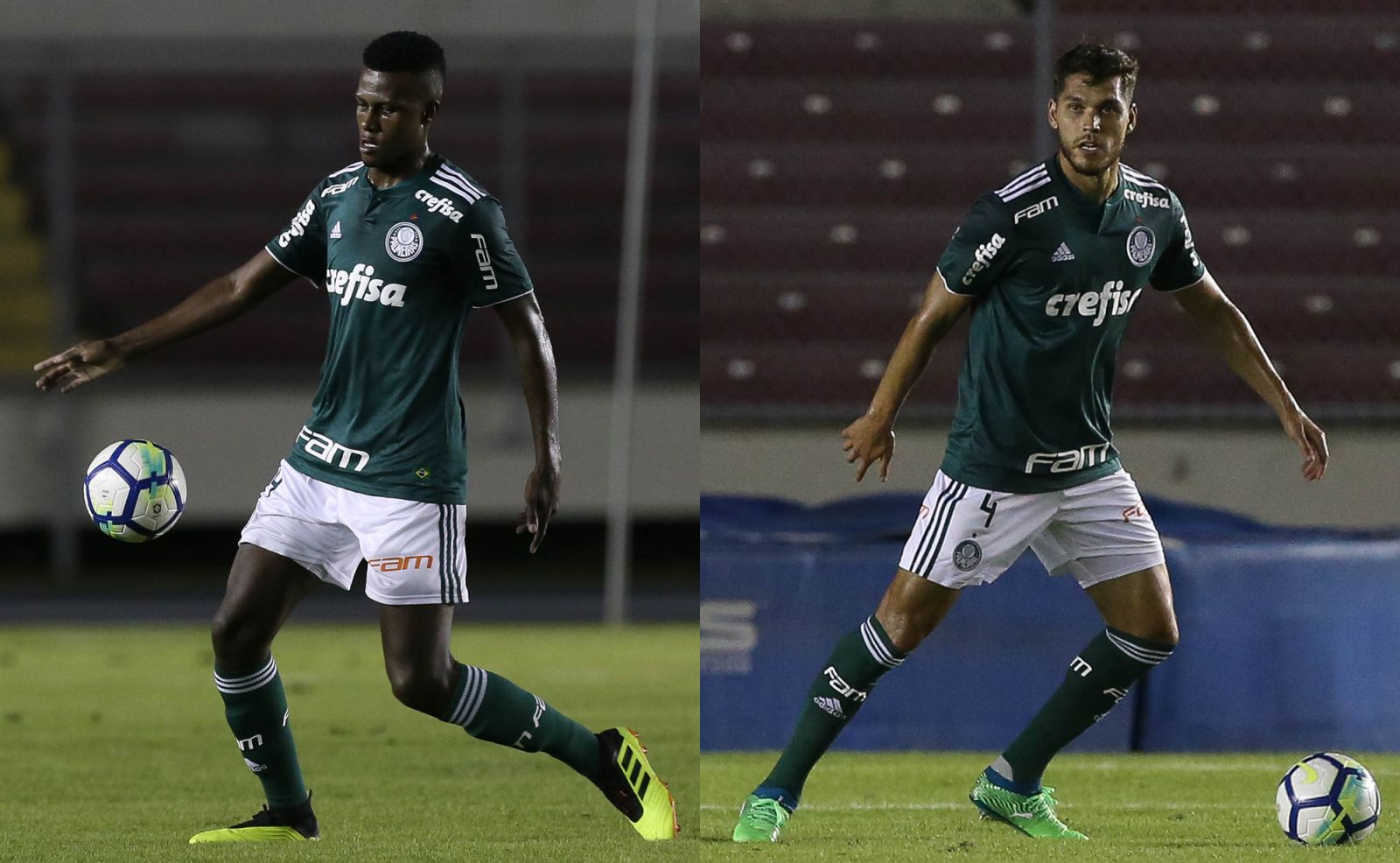 Cesar Greco/Ag. Palmeiras/Divulgação_Pedrão (à esquerda) e Nico Freire disputaram partidas amistosas nesta temporada